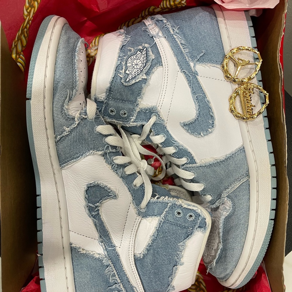 Jordan Women's Sneakers in Denim and White